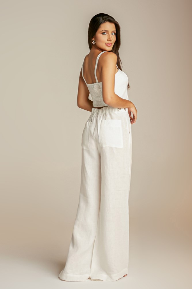 CALÇA PANTALONA LINHO OFF WHITE